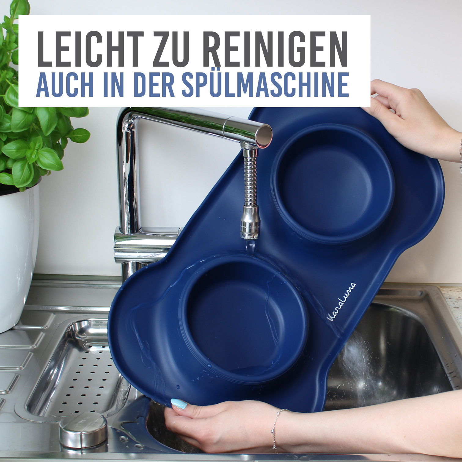 karaluna-napfset-doppelnapf-hundenapf-mit-matte-400-ml-edelstahl image 5