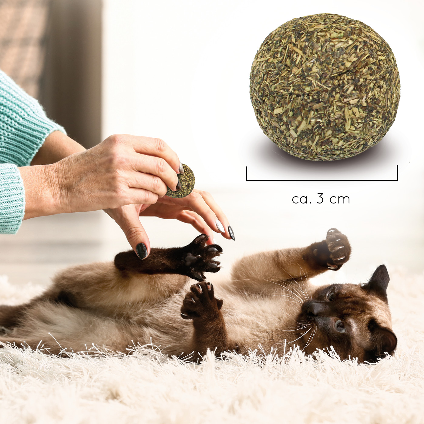karaluna-katzenminze-b-lle-3-st-ck-catnip-spielzeug image 3
