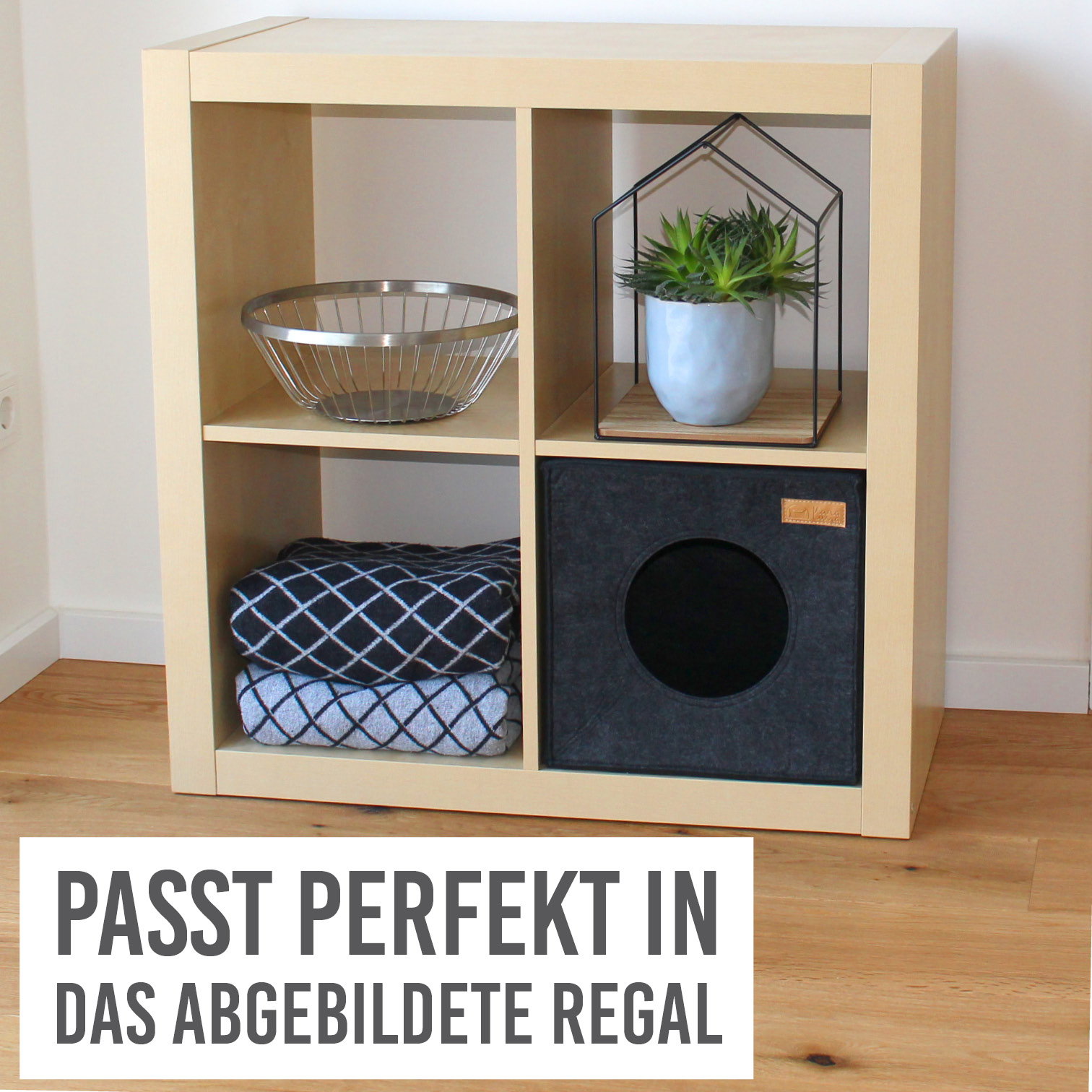 karaluna-katzenh-hle-filz-regal-33x33x37-schlafh-hle-mit-kissen image 3