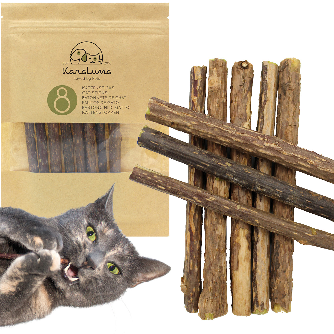 karaluna-matatabi-sticks-katzenspielzeug-8-st-ck-zahnpflege image 1