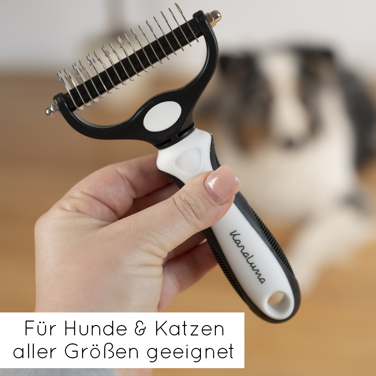 karaluna-unterfellb-rste-hunde-katzen-entfilzungskamm-unterwolle image 4